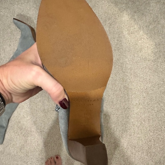 Size 8 sezane Annaelle thigh high blue suede boots - Picture 4 of 4